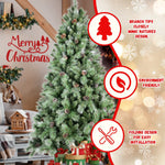 8 Ft The Full-Bodied Pre-Decorated Pinecone Christmas Tree