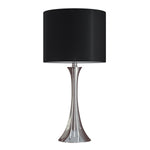 Lenuxe 24-Inch Contemporary Metal Table Lamp Set in Polished Nickel