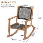 Go 2 Pieces Patio Rocking Chair Set