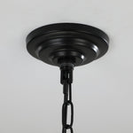 18' Modern 8-Light Black & Chrome Geometric Pendant Chandelier