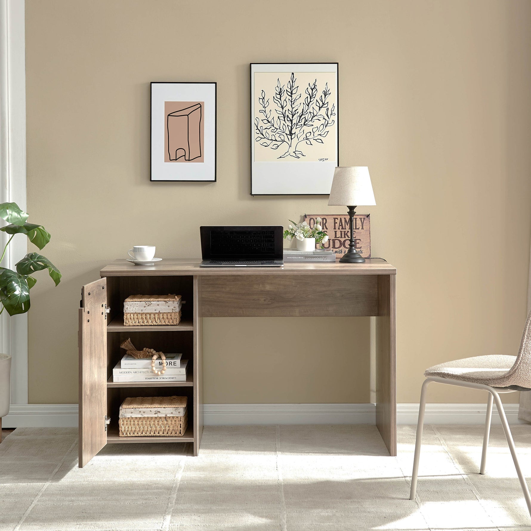 Home Office Desk Hazelnut