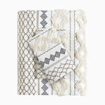 Full/Queen Cotton Printed Duvet Cover Set with Chenille