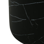 Contemporary Outdoor Lightweight Concrete MGO Side/End Table with Black Marble Finish