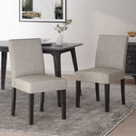 Contemporary Dining Chair With Upholstered Seating and Tapered Legs