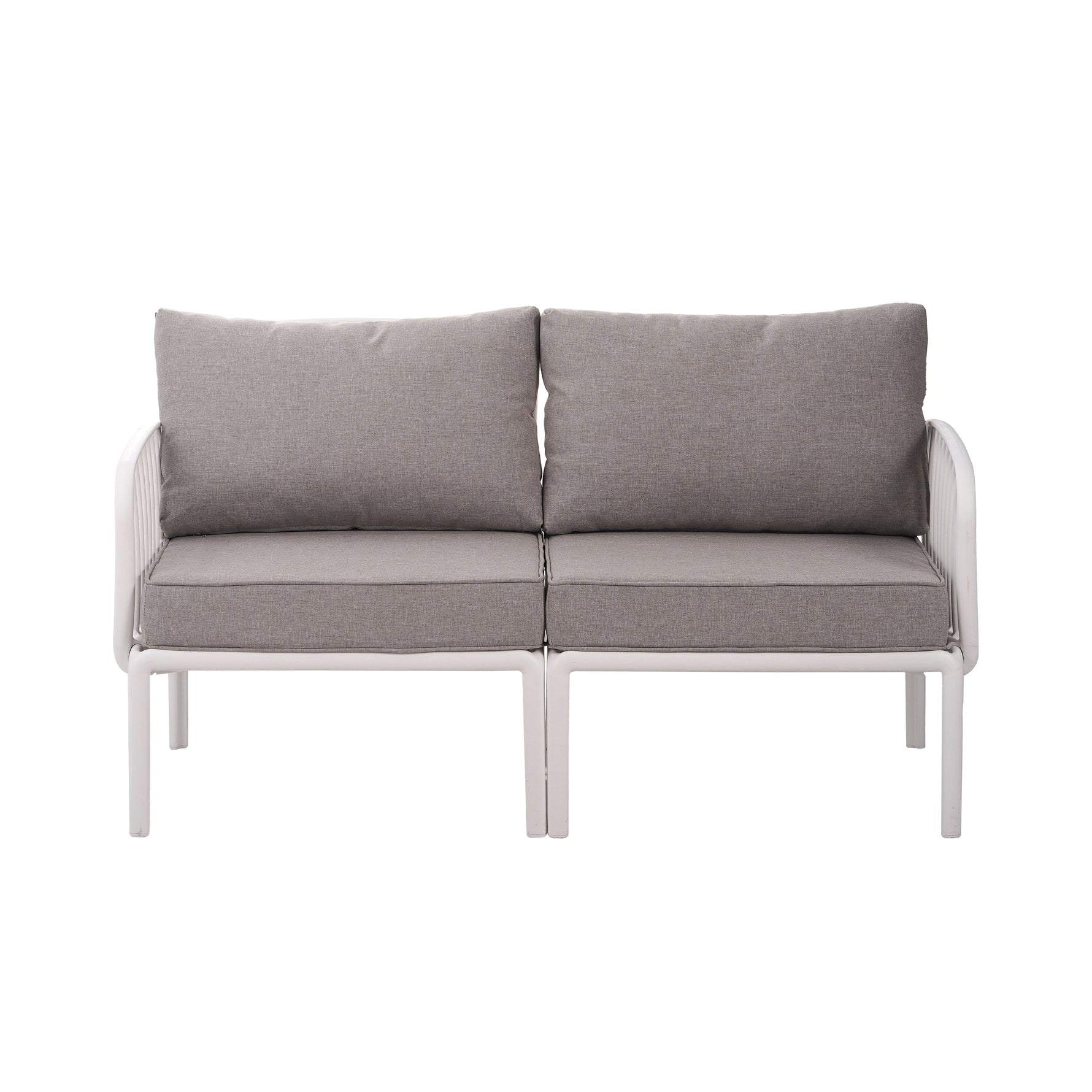 The Sleek All-Weather Resin Outdoor Loveseat and Coffee Table Set