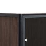 Modern Minimalist 51.2" Tall Lighted Display Cabinet with Tempered Glass