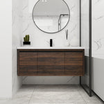 Floating Bathroom Vanity with Resin Sink and Soft-Close Doors