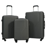 7-Piece Luggage Set ABS Lightweight & Durable Suitcase with Spinner Wheels TSA Lock (20/24/28) Dark Grey