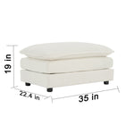 Modular Sectional Sofa for Living Room, U Shaped Couch 5 Seater Convertible with Ottoman