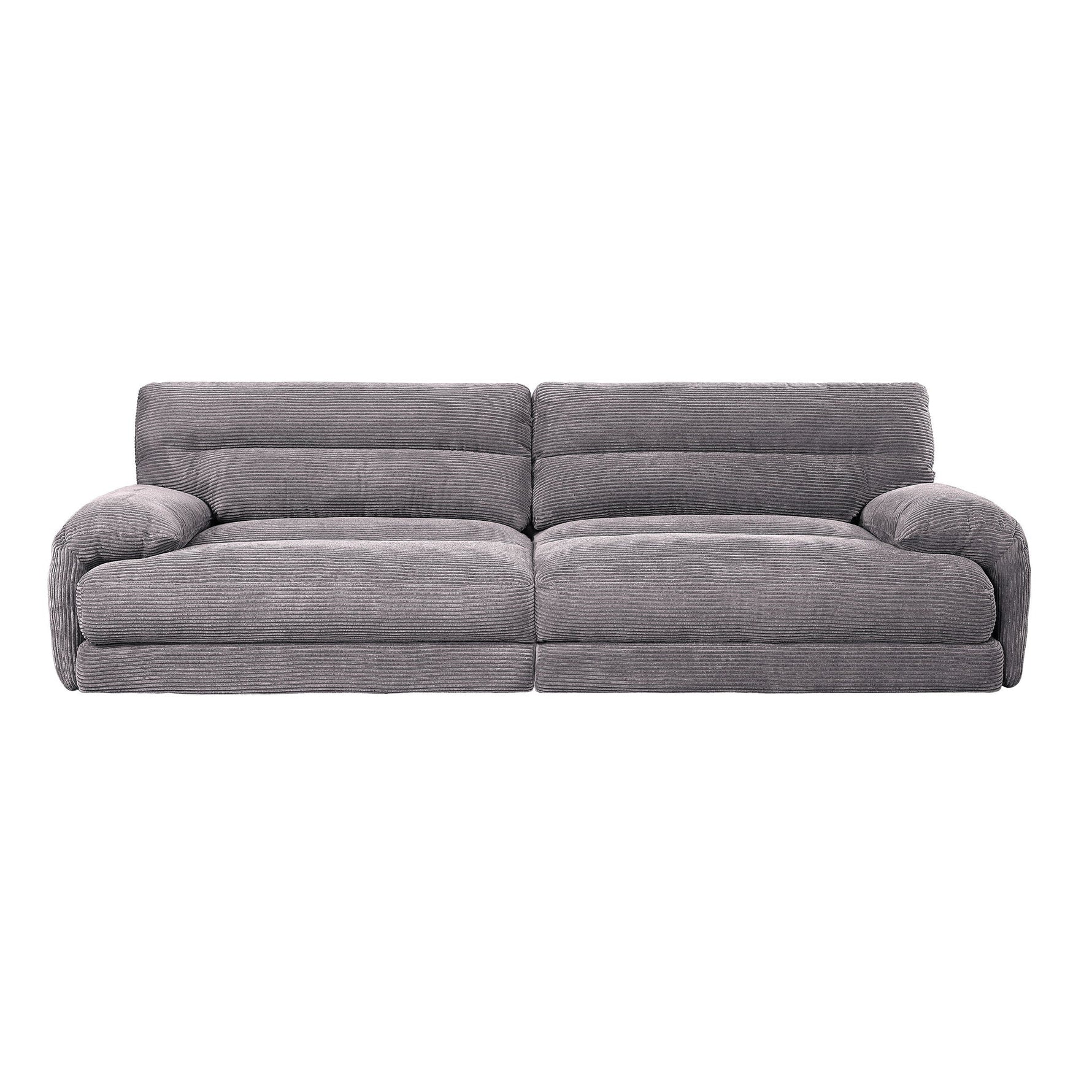 Cadenza Corduroy Loveseat - Gray