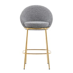 Celano Indoor Metal Upholstered Barstool Set of 2