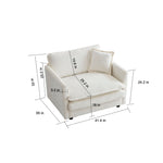 Accent Chair Set of 2, High-End Chenille Upholstered Armchairs