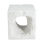 Lyra Outdoor Patio Karst Cave Inspired MGO Side Table White