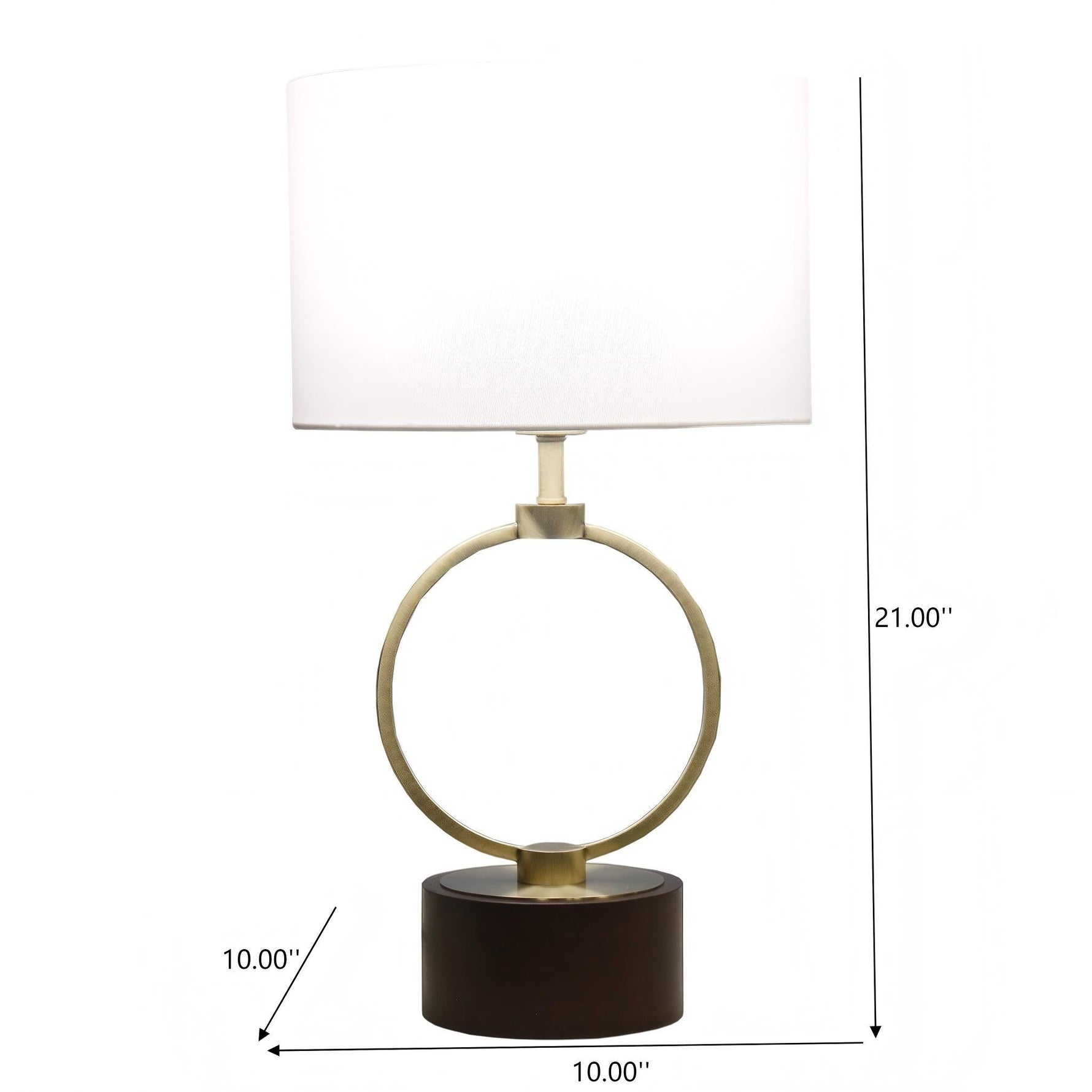Nordic Home Creative Bedroom Table Lamp with Grid Metal Circular Design