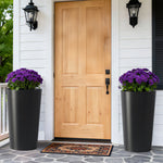 2 Pack Tall 21.7 in Modern Square Planters for Indoor and Outdoor Use