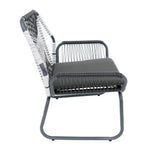 Set of 2 Woven Rattan Outdoor Club Chairs with Cushions