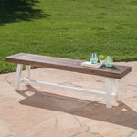 Tranquilizer Outdoor Acacia Wood Bench With Slat Panel Design