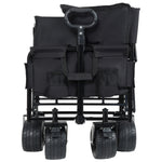 3-in-1 Convertible Folding Wagon Cart with Bench Seat & Storage