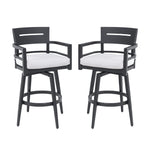 Modern Outdoor Swivel Bar Chairs Set of 2