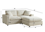Chelsea Modular 3-Piece Chofa Sofa - Beige