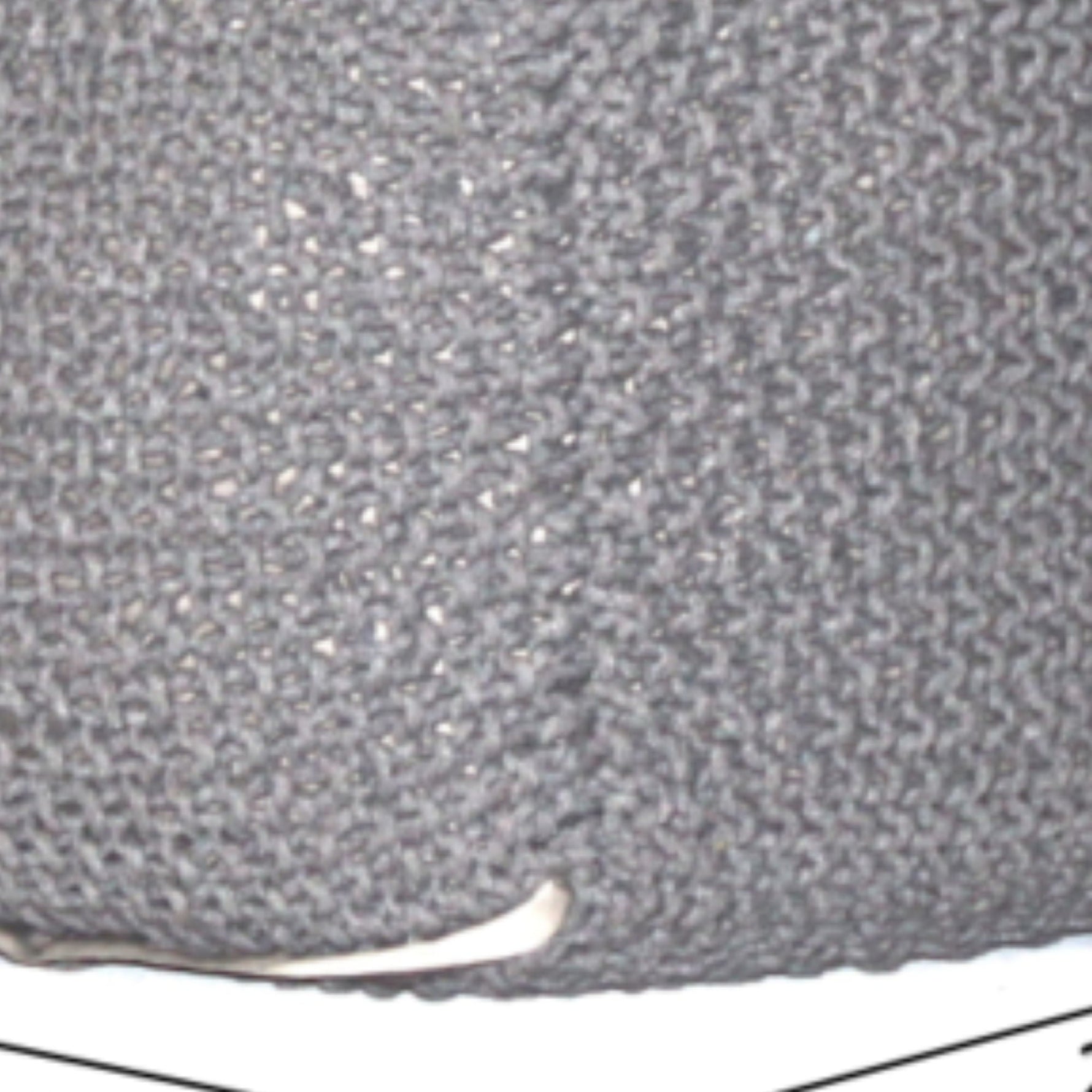 Semi Rounded Pouf Cable Knitted Perfect Seating