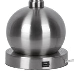 Jules 30.25" Contemporary Metal Table Lamp with Built-In USB Port - Set of 2