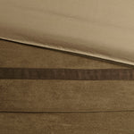 7 PC Pieced Faux Suede Comforter Set Natural Cal King