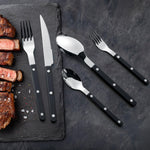 Khen Black Cutlery Set of 20 –18/8 Stainless Steel Flatware