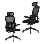 High Back Ergonomic Swivel Rolling Office Chair With Tilt Function, 3D Headrest, Lumbar Support - Black