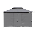 13x10 Ft Outdoor Patio Gazebo Canopy Tent with Ventilated Double Roof and Side Wall