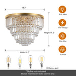 Gold Luxury Modern Style Crystal Ceiling Chandelier