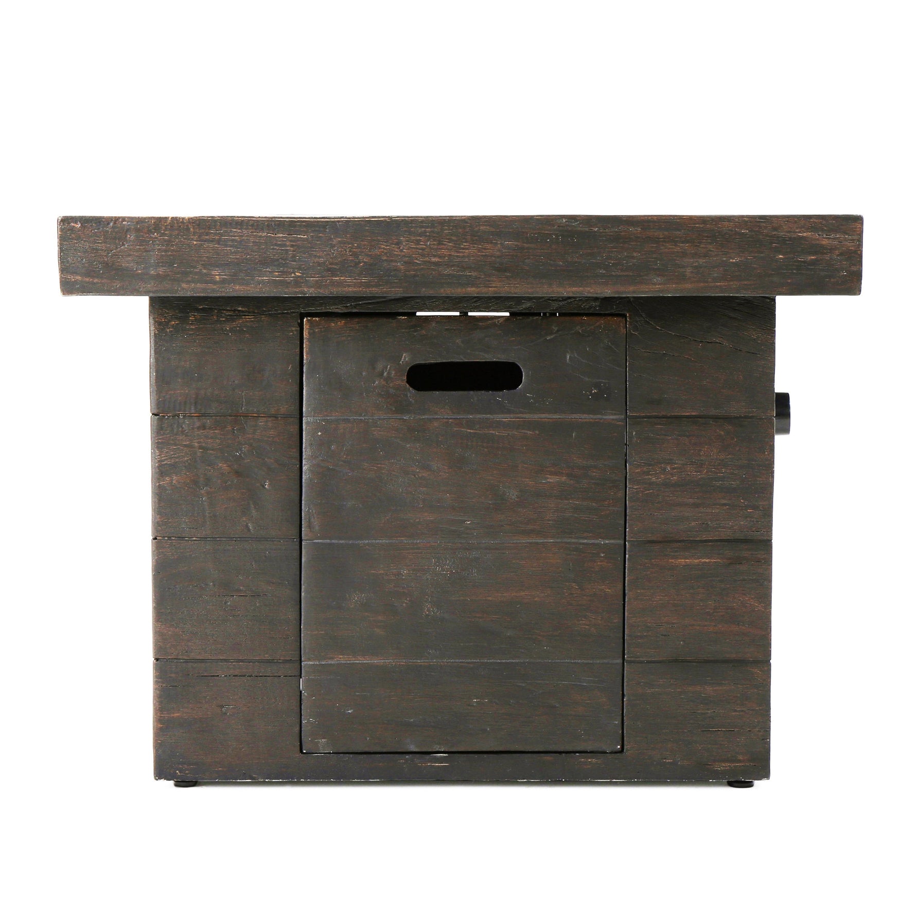 Anchorage 32'' Wood Square MGO Fire Pit Brown - 40,000 BTU