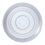 Glass Hobnail Dinner or Charger Plates | Set of 4 | Blue