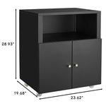 Home Office Printer Stand With Wheels And File Cabinet