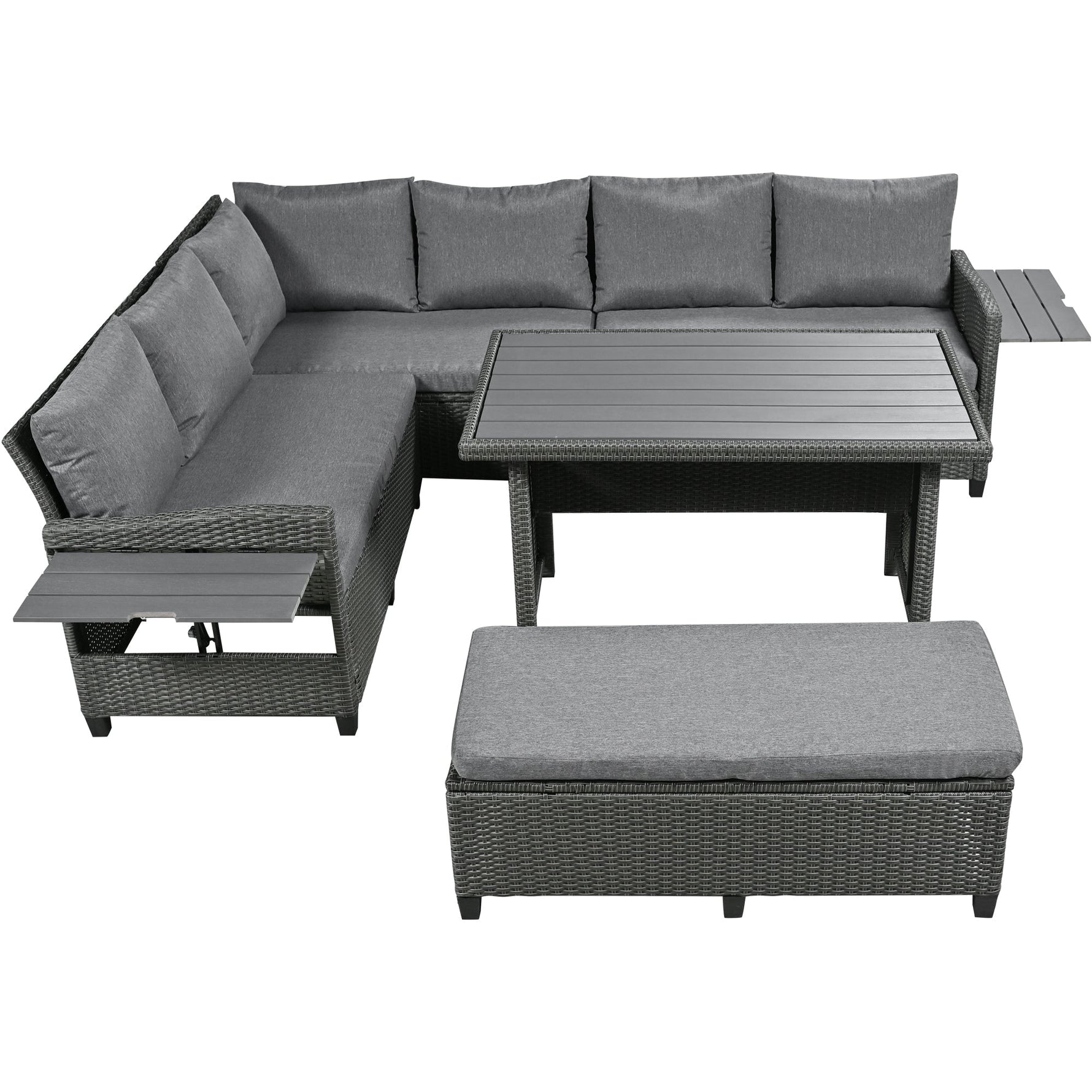Tomax 5-Piece Outdoor Patio Rattan Sofa Set