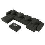 Modern Oversized DIY Combination Modular Sectional Sofa With Pillows