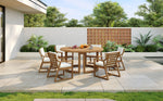 TREXM Patio Dining Table Set for 6 with Umbrella Hole