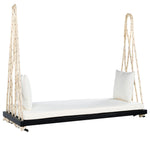 Patio Wooden Swing Chair Hanging Porch Swing Bench