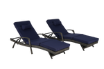 Outdoor Wicker Reclining Chair Set of 2 with Cushions