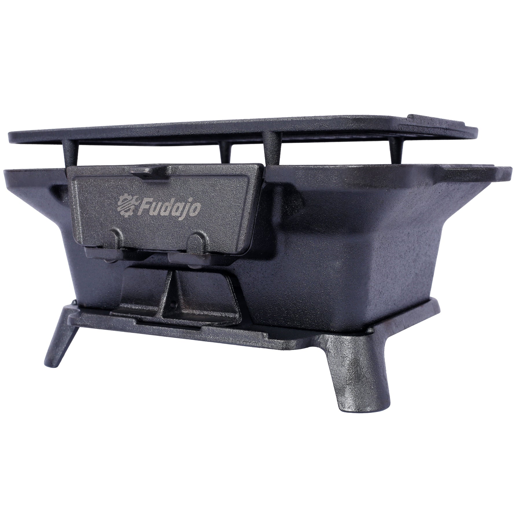 Oval Cast Iron Grill Outdoor Portable Charcoal Tabletop Skillet