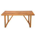 7 Pieces Acacia Wood Outdoor Dining Set – Modern Style
