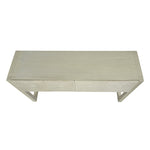 Geometric Carved Console Table with 3 Soft-Close Drawers
