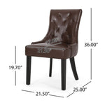 Cheney Contemporary Dining Chair Tufted Upholstery (Set of 2)