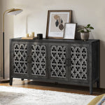 Hollow Four Door Antique Cabinet, American Country Style