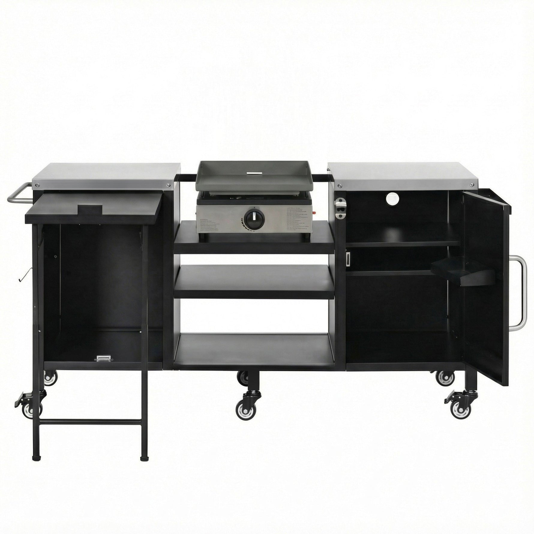 K&K 72.4' Large Grill Table for Big Green Egg