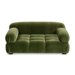 Marcel Upholstered Modern Small to Medium Pet Bed For Dogs and Cats Olive Green Velvet