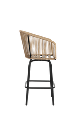 Outdoor Bar Stools Set of 4 with Armrests and Backrest