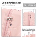 Set 3PCs 20'/24'/28' ABS Spinner Wheel Luggage - Pink