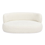 Shep 36' Curved Dog Sofa Bed, Medium, Ivory White Boucle