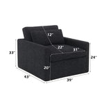 Naveen Swivel Chair with 1 Toss Pillow
